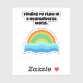 Mijn Stroom Vinden Uitlijning Neurodiverse Wereld Sticker (Vel)