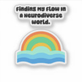 Mijn Stroom Vinden Uitlijning Neurodiverse Wereld Sticker (Voorkant)