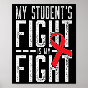 Mijn Student Strijdt, Ik Strijd Tevens Bloedkanker Poster