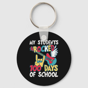 Mijn studenten brachten 100 dagen van de school vo sleutelhanger