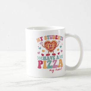 Mijn studenten hebben een pizza van mijn hartleraa koffiemok