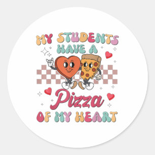 Mijn studenten hebben een pizza van mijn hartleraa ronde sticker