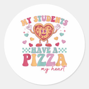 Mijn studenten hebben een pizza van mijn hartleraa ronde sticker
