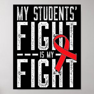Mijn studenten hun strijd is mijn strijd Bloedkank Poster