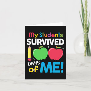 Mijn studenten overleefden 100 dagen van mij 100e  kaart