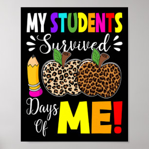 Mijn studenten overleefden 100 dagen van mij leuke poster