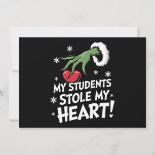 Mijn studenten stalen mijn hart Kerstmis kerst ler Feestdagenkaart