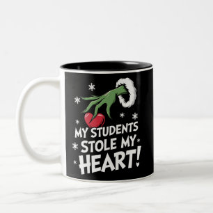 Mijn studenten stalen mijn hart Kerstmis kerst ler Tweekleurige Koffiemok
