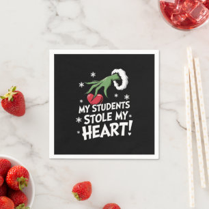 Mijn studenten stalen mijn hart Xmas Kerstmis Lera Servet