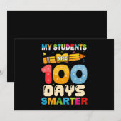 Mijn studenten zijn 100 dagen slimmer leraar kaart (Voorkant / Achterkant)