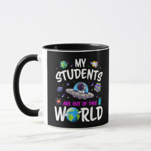 Mijn studenten zijn buiten deze wereld van de wete mok