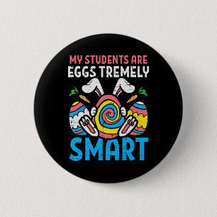 Mijn studenten zijn eggstrem slim Schattig Pasen Ronde Button 5,7 Cm