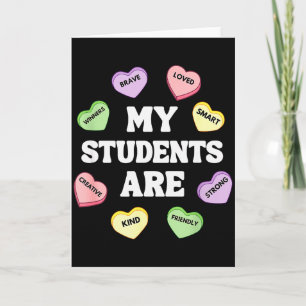 Mijn studenten zijn slimme Candy Heart leraar Vale Kaart