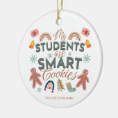Mijn studenten zijn slimme koekjes Boho kerst Keramisch Ornament (Links)