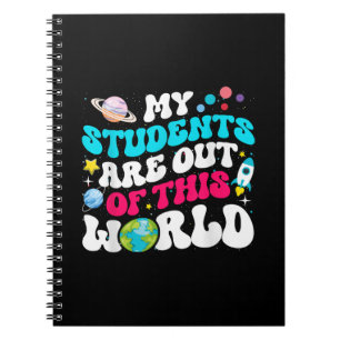 Mijn studenten zijn weg uit deze wereld ruimte ler notitieboek