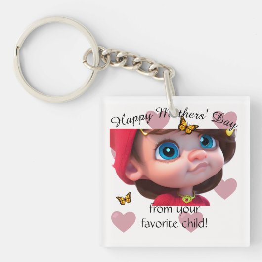 Mijn super coole moeder sleutelhanger (voorkant)