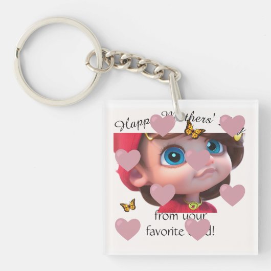 Mijn super coole moeder sleutelhanger (voorkant)