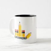Mijn superheld Pencil Power Mok (Voorkant links)