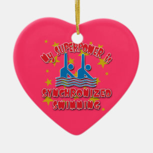 Mijn Superpower is gesynchroniseerd zwemmen Keramisch Ornament