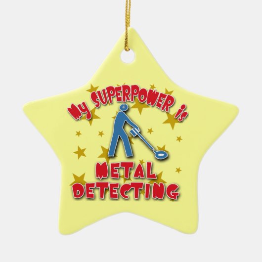 Mijn Superpower is Metal Detection Keramisch Ornament (Voorkant)