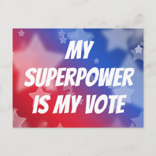 Mijn Superpower is mijn stem Briefkaart