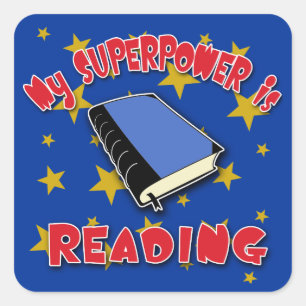 Mijn Superpower leest Vierkante Sticker