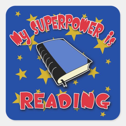 Mijn Superpower leest Vierkante Sticker (Voorkant)