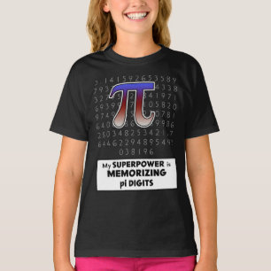 Mijn Superpower onthoudt pi-cijfers T-shirt