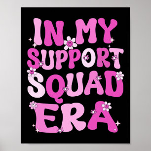 Mijn Support Squad Era Groovy Borstkanker Awarenes Poster