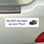 Mijn SUV kan je Prius verslaan. Bumpersticker (Op auto)
