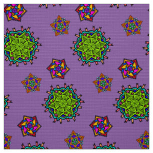 Mijn symmetrische Doodle Patroon #1 Stof