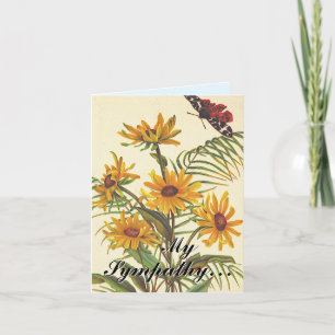 "Mijn sympathie…" + Flowers Condoleances Kaart