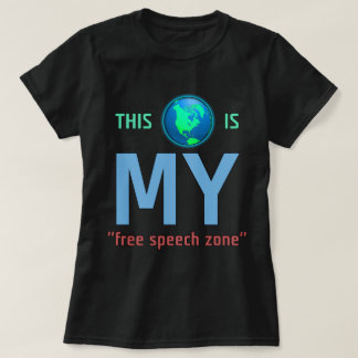 MIJN T-shirt met Free Speech Zone