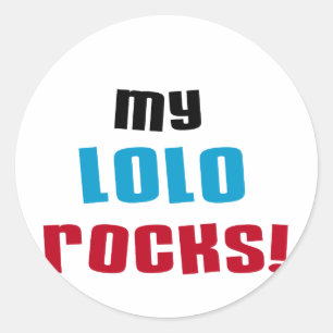 Mijn T-shirts en Giften van Rotsen Lolo Ronde Sticker