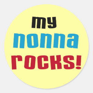 Mijn T-shirts en Giften van Rotsen Nonna Ronde Sticker