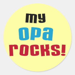 Mijn T-shirts en Giften van Rotsen Opa Ronde Sticker