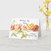 Mijn tante een gezegend Moederdag toewensen Kaart (Gele Bloem)