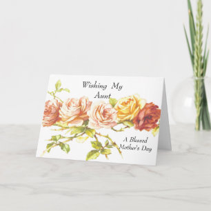 Mijn tante een gezegend Moederdag toewensen Kaart