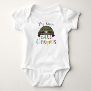 Mijn tante eet krijtjes - Militaire helm Romper