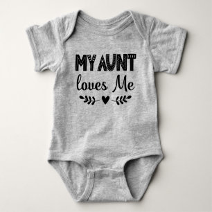 Mijn tante houdt van me Niece Nephew Gift Romper