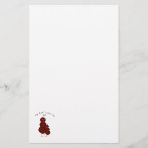 Mijn tante houdt van mij Knuffel van een lief mier Briefpapier