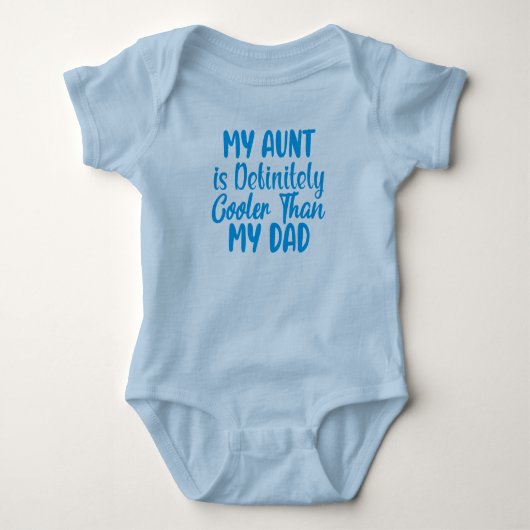Mijn tante is cooler dan mijn vader Baby Bodysuit (Voorkant)