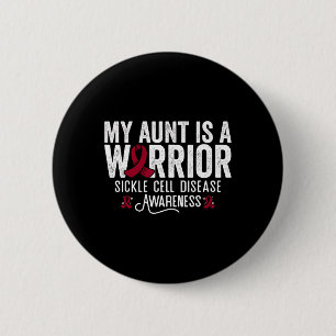 Mijn tante is een krijger SCA sikkelcelanemie Awar Ronde Button 5,7 Cm