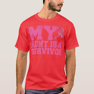 Mijn tante is een overlevende roze longkanker A T-shirt