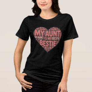Mijn tante is mijn beste vriendin Hart Tri-Blend Shirt