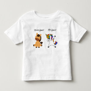 Mijn tante jouw paard eenhoorn kunst humor nichtje kinder shirts