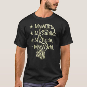 Mijn tante Mijn soldaat Hero Proud Militaire Niece T-shirt