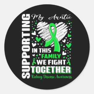 Mijn tante Nierziekte bewustzijn Ronde Sticker