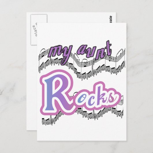 Mijn tante Rocks Tshirts en geschenken Briefkaart (Voorkant / Achterkant)