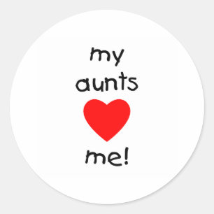 Mijn tantes houden van me ronde sticker